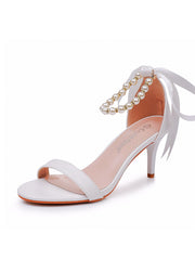 Chic Open Toe Stiletto Ankle-Strap Women's Shoes