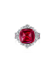 s925 Sugar Tower Ruby Engagement Ring