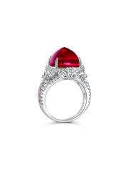 s925 Sugar Tower Ruby Engagement Ring