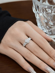 Cubic Zirconia Radiant Sparkling Wedding Band Ring