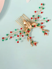Christmas Hair Accessories Rhinestone Hair Combs
