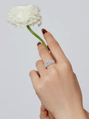 Sterling Silver White Zircon Band Ring