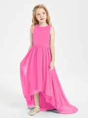 Asymmetrical Junior Bridesmaid Dresses with Scoop Neckline Azalea