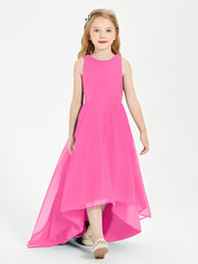 Asymmetrical Junior Bridesmaid Dresses with Scoop Neckline Azalea