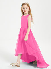 Asymmetrical Junior Bridesmaid Dresses with Scoop Neckline Azalea