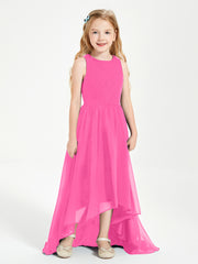 Asymmetrical Junior Bridesmaid Dresses with Scoop Neckline Azalea