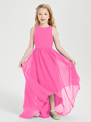 Asymmetrical Junior Bridesmaid Dresses with Scoop Neckline Azalea