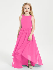 Asymmetrical Junior Bridesmaid Dresses with Scoop Neckline Azalea