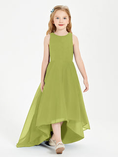 Asymmetrical Junior Bridesmaid Dresses with Scoop Neckline Clover