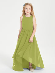 Asymmetrical Junior Bridesmaid Dresses with Scoop Neckline Clover