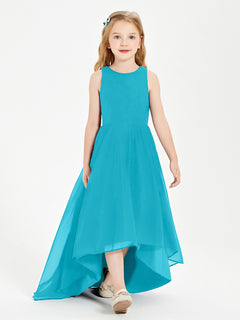 Asymmetrical Junior Bridesmaid Dresses with Scoop Neckline Jade