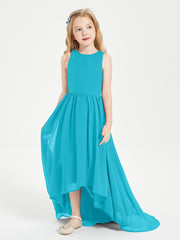 Asymmetrical Junior Bridesmaid Dresses with Scoop Neckline Jade