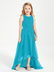 Asymmetrical Junior Bridesmaid Dresses with Scoop Neckline Jade