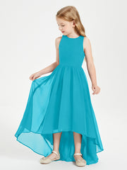 Asymmetrical Junior Bridesmaid Dresses with Scoop Neckline Jade