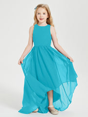 Asymmetrical Junior Bridesmaid Dresses with Scoop Neckline Jade