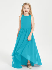 Asymmetrical Junior Bridesmaid Dresses with Scoop Neckline Jade