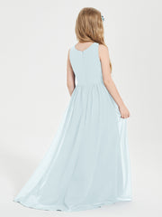 Asymmetrical Junior Bridesmaid Dresses with Scoop Neckline Mist