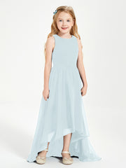 Asymmetrical Junior Bridesmaid Dresses with Scoop Neckline Mist