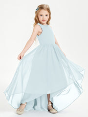 Asymmetrical Junior Bridesmaid Dresses with Scoop Neckline Mist