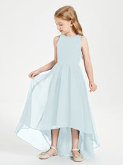 Asymmetrical Junior Bridesmaid Dresses with Scoop Neckline Mist