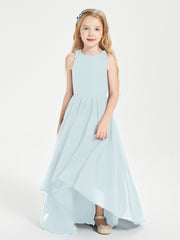 Asymmetrical Junior Bridesmaid Dresses with Scoop Neckline Mist