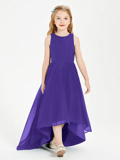 Asymmetrical Junior Bridesmaid Dresses with Scoop Neckline Regency