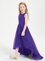 Asymmetrical Junior Bridesmaid Dresses with Scoop Neckline Regency