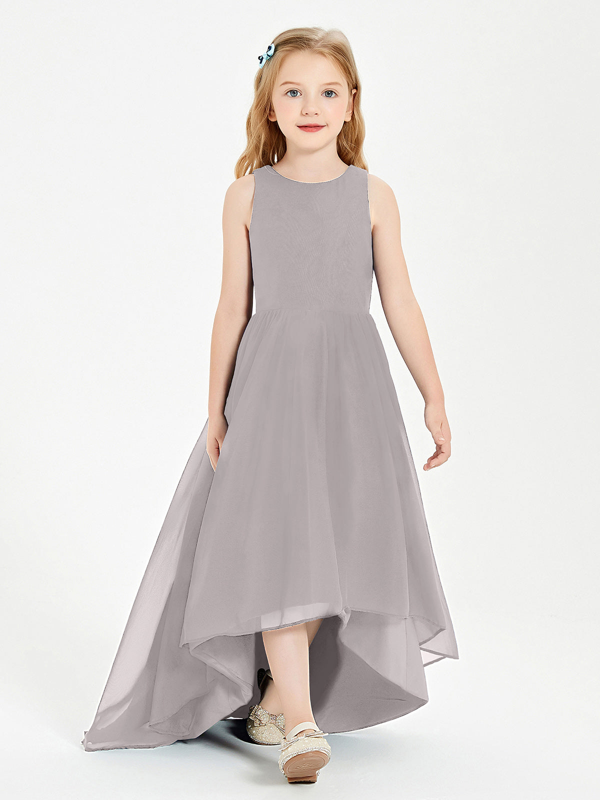 Silver junior sales bridesmaid dresses