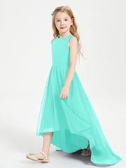 Asymmetrical Junior Bridesmaid Dresses with Scoop Neckline Spa