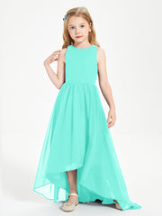 Asymmetrical Junior Bridesmaid Dresses with Scoop Neckline Spa