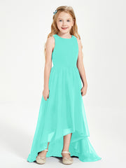 Asymmetrical Junior Bridesmaid Dresses with Scoop Neckline Spa