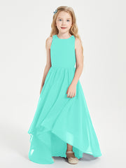 Asymmetrical Junior Bridesmaid Dresses with Scoop Neckline Spa