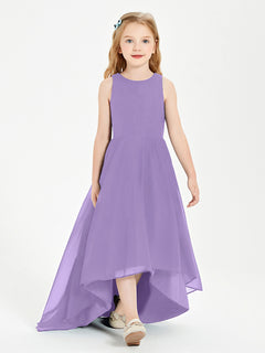 Asymmetrical Junior Bridesmaid Dresses with Scoop Neckline Tahiti