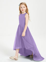 Asymmetrical Junior Bridesmaid Dresses with Scoop Neckline Tahiti