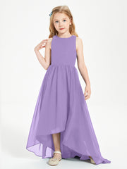 Asymmetrical Junior Bridesmaid Dresses with Scoop Neckline Tahiti