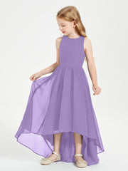 Asymmetrical Junior Bridesmaid Dresses with Scoop Neckline Tahiti