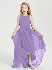 Asymmetrical Junior Bridesmaid Dresses with Scoop Neckline Tahiti