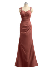 Sheah Open Back Dresses with Sweethart Terracotta