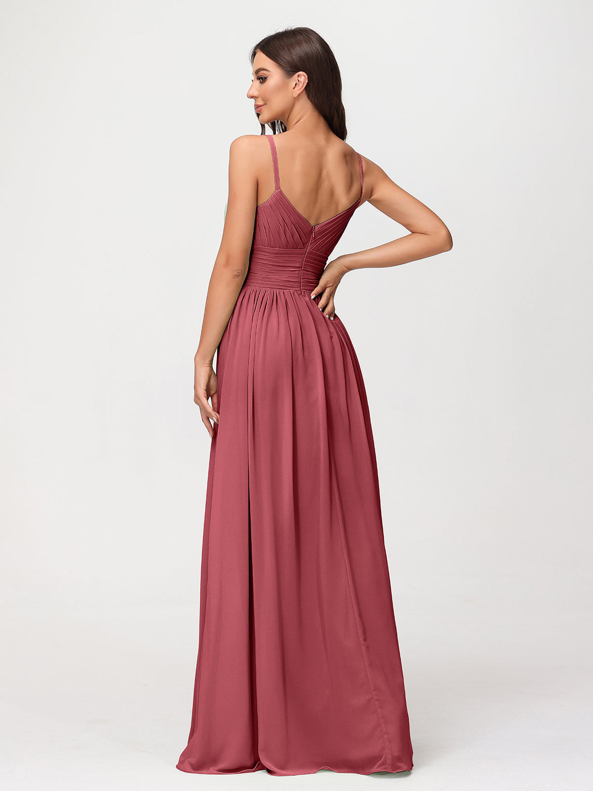 cinnamon rose bridesmaid dresses uk Amelia Ruched Maxi Bridesmaid Dress main image 0