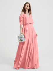 Spaghetti Strap Dresses with Flutter Sleeves Flamingo