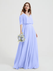 Spaghetti Strap Dresses with Flutter Sleeves Lavender