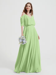 Spaghetti Strap Dresses with Flutter Sleeves Sage