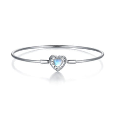 Blue Heart Moonstone Bracelet Perfect Gift