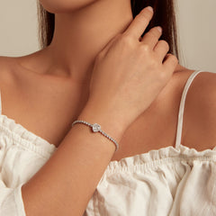 Sparkling Heart Bracelet