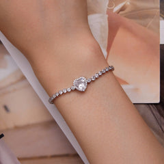 Sparkling Heart Bracelet