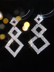 Exaggerated Geometric Design Long Earrings