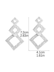 Exaggerated Geometric Design Long Earrings