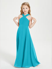 Grecian Neckline Long Dresses for Junior Bridesmaids Jade