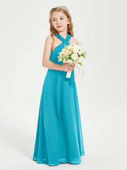 Grecian Neckline Long Dresses for Junior Bridesmaids Jade