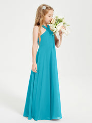 Grecian Neckline Long Dresses for Junior Bridesmaids Jade